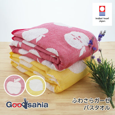 Top Factory Imabari Bath Towel - Soft and Smooth Gauze, Approx. 60 x 120 cm, Fruit Pattern (2 types available) (Imabari Towel, Gauze Towel, Cotton Towel, Bath Towel, Bath Supplies, Bathroom Supplies, Towel Supplies)