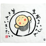 Hand Towel Zenkyu-san Round Heart White Approx. 31 x 36 cm DA-500