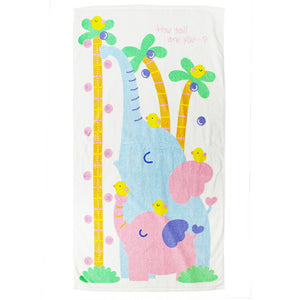 Bath Towel Elephant Family White Approx. 70 x 130cm IH-2000