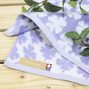 Bath Towel Imabari TREFLE (Length 120 x Width 58cm) Lila Purple (KF-2500)