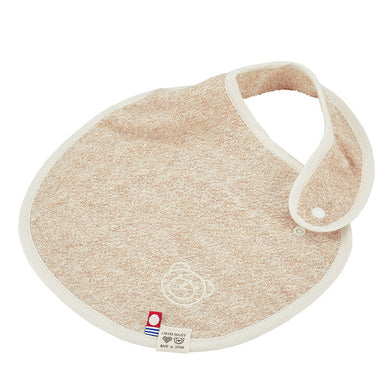 Baby Bib Organic Pile Beige Under Neck: Approx. 19 x 24 cm, Neck Circumference: Approx. 24-26 cm IM-2200