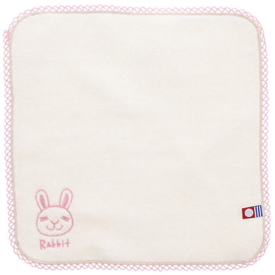 Baby handkerchief pile gauze rabbit pastel pink approx. 22 x 22 cm JA-800