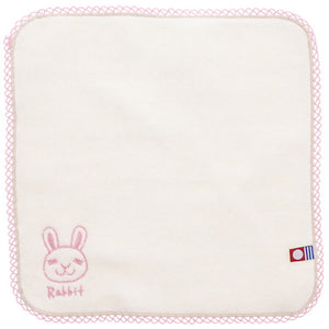 Baby handkerchief pile gauze rabbit pastel pink approx. 22 x 22 cm JA-800