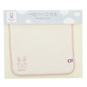 Baby handkerchief pile gauze rabbit pastel pink approx. 22 x 22 cm JA-800