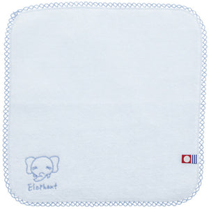 Baby handkerchief pile gauze elephant pastel blue approx. 22 x 22 cm JA-800
