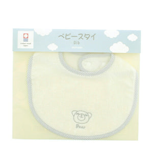Baby Bie Pile Gauze Bear Pastel Yellow Under Neck: Approx. 25 x 31 cm, Neck Circumference: Approx. 26-30 cm JC-1800