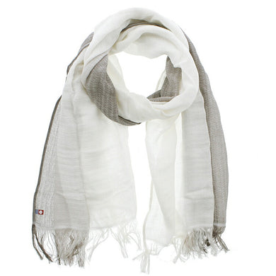 Stole Gradient Cocoa x Ivory Approx. 58 x 185cm (including fringe) GU-2800