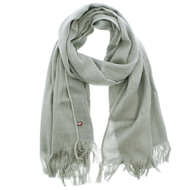 Stole cotton wool herringbone gray approx. 58 x 185cm (including fringe) GZ-3800