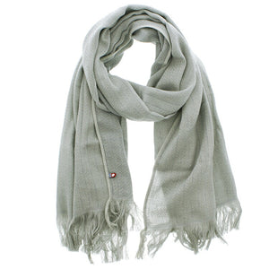 Stole cotton wool herringbone gray approx. 58 x 185cm (including fringe) GZ-3800