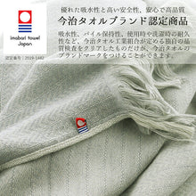 Load image into Gallery viewer, Stole cotton wool herringbone gray approx. 58 x 185cm (including fringe) GZ-3800

