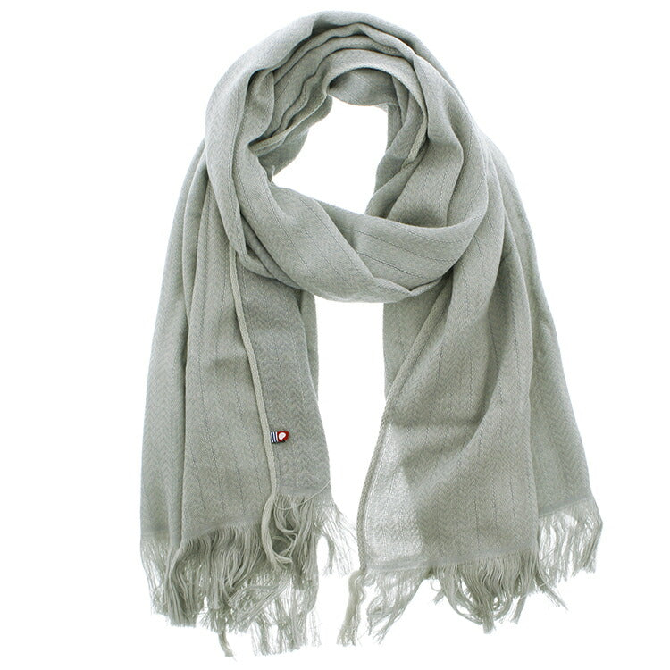 Stole cotton wool herringbone gray approx. 58 x 185cm (including fringe) GZ-3800
