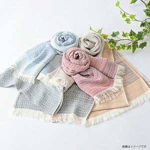 Muffler Mino washi paper from Imabari, indigo, approx. 33 x 150cm VJ-3000