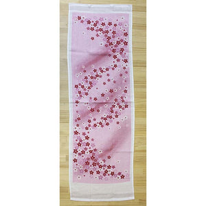 Face Towel Cloth Reading Weeping Cherry Blossom 33 x 100cm Pink