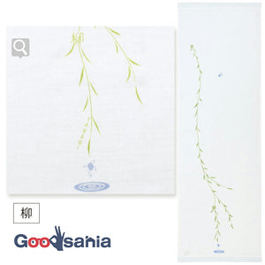 Face Towel Hagoromo Gauze Willow Blue 32�~95cm