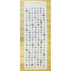 Face Towel Cloth Reading Marine 33 x 100cm Blue