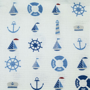 Face Towel Cloth Reading Marine 33 x 100cm Blue