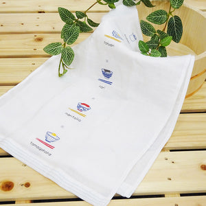Face Towel Hagoromo Gauze Meshi Blue 32�~95cm
