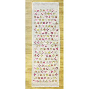 Face Towel Cloth Reading Apple 33 x 100cm Pink