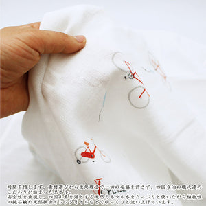 Face Towel Hagoromo Gauze Charinko Blue 32�~95cm