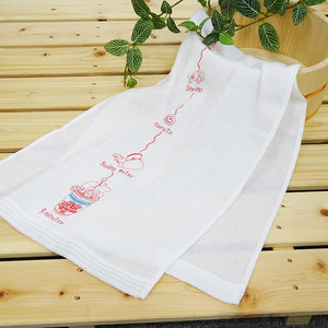 Face Towel Hagoromo Gauze Cup Ramen Blue 32�~95cm