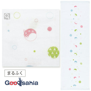 Face Towel Hagoromo Gauze Marufuku Blue 32�~95cm