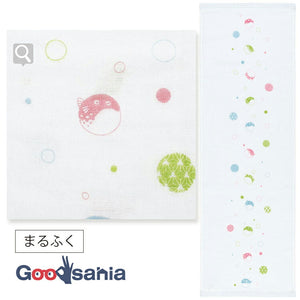 Face Towel Hagoromo Gauze Marufuku Blue 32�~95cm