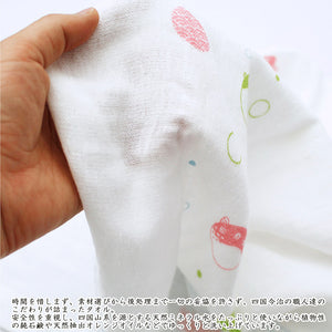 Face Towel Hagoromo Gauze Marufuku Blue 32�~95cm