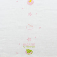 Load image into Gallery viewer, Face Towel Hagoromo Gauze Japanese Sweets Blue 32�~95cm
