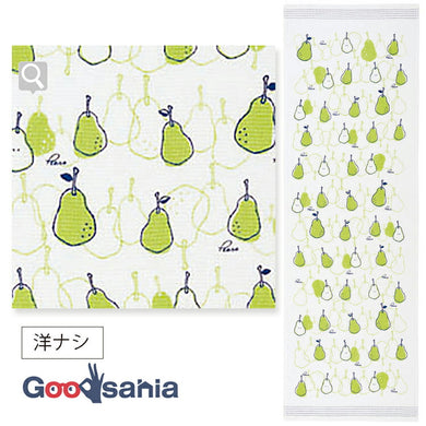 Face Towel Cloth Reading Pear Blue Approx. 33 x 100cm
