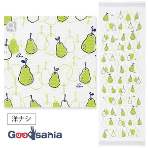 Face Towel Cloth Reading Pear Blue Approx. 33 x 100cm
