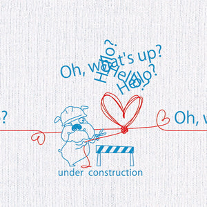 Hand Towel Wet Handkerchief Hagoromo Gauze Thread Telephone Blue Approx. 33 x 38 cm