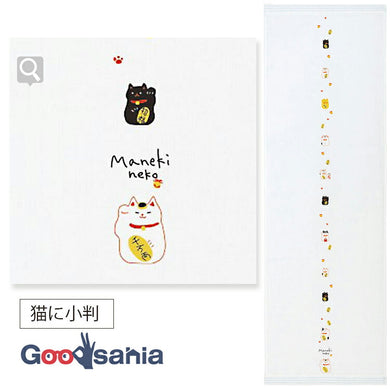 Face Towel, Tenugui, Gauze Tenugui, Hagoromo Gauze, Small Size for Cats, Blue, Approx. 33 x 95cm
