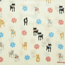 Laden Sie das Bild in den Galerie-Viewer, Bath Towel Cloth Reading Large Towel Tenugui Shiba Inu Ivory Approx. 58 x 120cm
