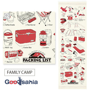 Face Towel Cloth Reading FAMILY CAMP Ivory Approx. 33 x 100cm