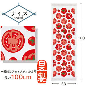 Face Towel Cloth Goyomi 2023 Tonton Tomato Pink Approx. 33 x 100cm