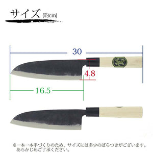 Tosa Knives Santoku Knife Tosa Warbler 165 Approx. 30x5.5x2 (Blade Length 16.5)cm (Santoku Knife 165mm Made in Japan Domestic Iron Steel Steel Cuts Meat, Fish, Vegetables, Cooking Well)