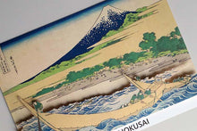 Load image into Gallery viewer, Sticker Wall Ukiyoe Deco Museum Katsushika Hokusai Thirty-six Views of Mt. Fuji Tokaido Ejiri Takinoura Schematic Map Approx. 10 x 14 cm
