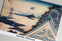 Load image into Gallery viewer, Sticker Wall Ukiyoe Deco Museum Katsushika Hokusai Thirty-Six Views of Mt. Fuji Toto Asakusa Honganji Temple Approx. 10 x 14 cm
