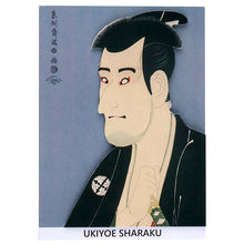 Load image into Gallery viewer, Sticker Wall Ukiyoe Deco Museum Toshusai Sharaku Shiga Daishichi from the third generation Ichikawa Komazo Approx. 10 x 14 cm
