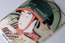 Load image into Gallery viewer, Sticker Wall Ukiyoe Deco Museum Kitagawa Utamaro Modern Dancer Collection Yoshiwara Suzume Approx. 10 x 14cm
