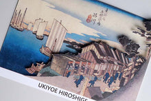 Load image into Gallery viewer, Sticker Wall Ukiyoe Deco Museum Hiroshige Utagawa Fifty-three Stations of the Tokaido Shinagawa Hinode Approx. 10 x 14cm
