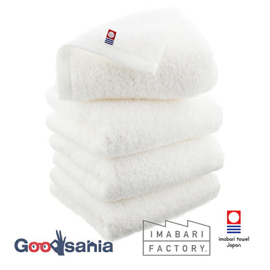 Imabari Towel Certified Face Towel Made in Japan White Approx. 80 x 34cm Set of 4