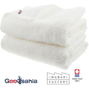 Imabari Towel Certified Bath Towel Made in Japan White Approx. 120 x 60cm Set of 2