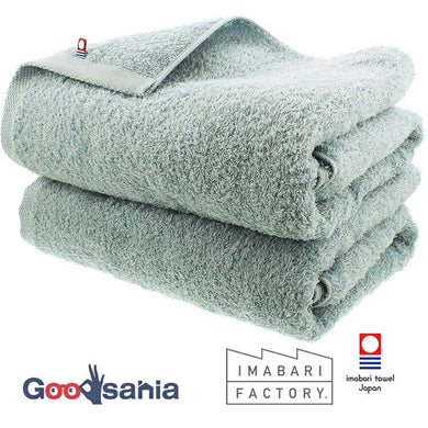 Imabari Towel Certified Bath Towel Made in Japan Smoky Blue Approx. 120 x 60cm Set of 2