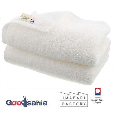Imabari Towel Certified Slim Bath Towel Made in Japan White Approx. 34 x 110cm Set of 2