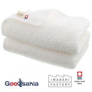 Imabari Towel Certified Slim Bath Towel Made in Japan White Approx. 34 x 110cm Set of 2