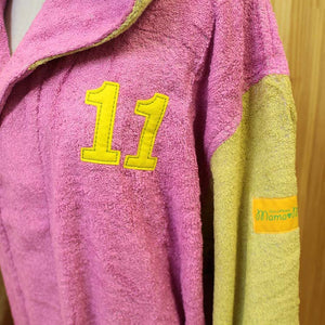 mama&me NUMBER-COLOR Bathrobe Men's (Length approx. 108cm x Width 68cm) Lavender (NO.11)