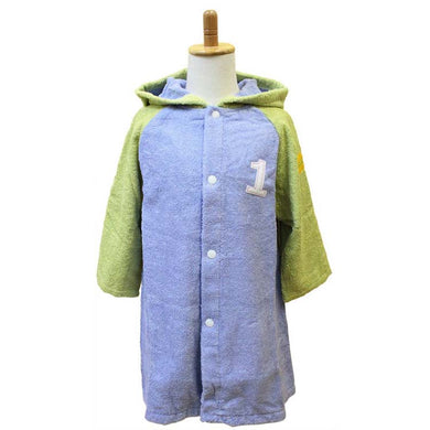 mama&me NUMBER-COLOR Kids Bathrobe S (Length approx. 48cm x Width 39cm) Light Blue (NO.1)