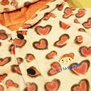 Imabari Towel MY FAIR BABY ANIMAL-HEART Baby Bathrobe Animal (Size 70-80cm)