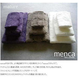 Imabari Towel Menca Mature Bath Mat (Length 45 x Width 70cm) Mauve
